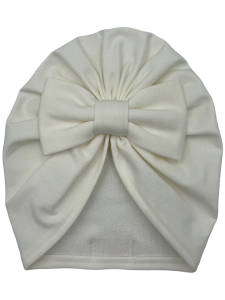 Turban kokarda babygirl śmietankowy