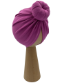 Stylowy turban donut wrzosowy róż