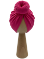 Stylowy turban donut w kolorze amarantowym