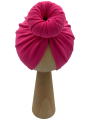 Stylowy turban donut w kolorze amarantowym