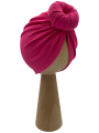 Stylowy turban donut w kolorze amarantowym