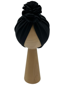 Turban falbanka w kolorze czarnym