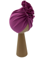 Turban falbanka w kolorze wrzosowy róż