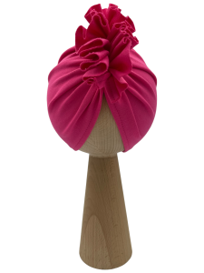Turban falbanka w kolorze amarantowym