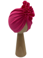 Turban falbanka w kolorze amarantowym