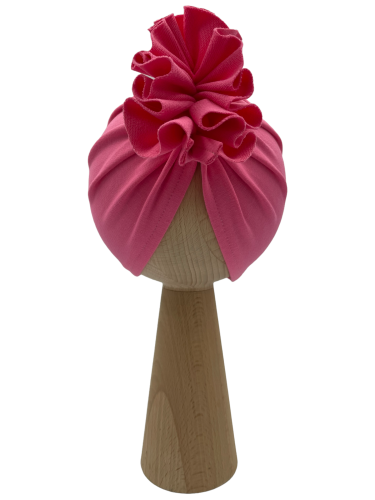 Turban falbanka w kolorze różowym