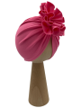 Turban falbanka w kolorze różowym