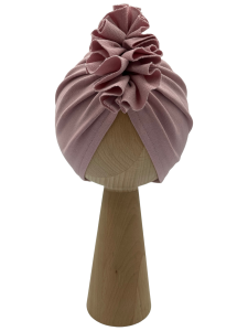Turban falbanka w kolorze pustynny róż