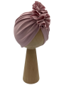 Turban falbanka w kolorze pustynny róż