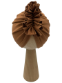 Turban falbanka w kolorze karmelowym