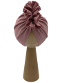Turban falbanka brudny róż