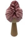 Turban falbanka brudny róż