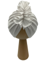 Turban falbanka w kolorze białym