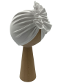 Turban falbanka w kolorze białym