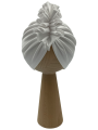 Turban falbanka w kolorze białym