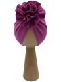Wyjątkowy turban kwiat babygirl wrzosowy róż