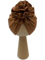 Wyjątkowy turban kwiat babygirl karmel