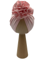 Wyjątkowy turban kwiat babygirl jasny róż