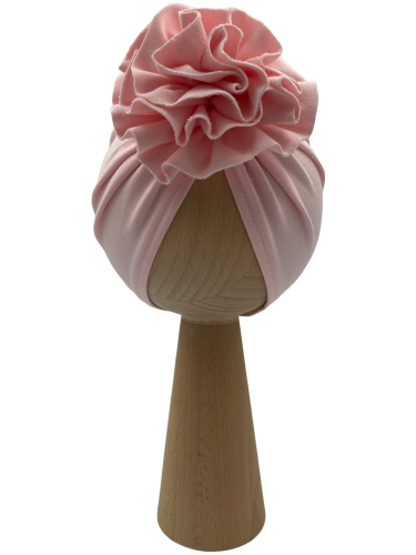 Wyjątkowy turban kwiat babygirl jasny róż