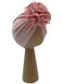 Wyjątkowy turban kwiat babygirl jasny róż
