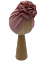 Wyjątkowy turban kwiat babygirl brudny róż