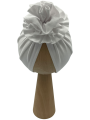 Wyjątkowy turban kwiat babygirl biały