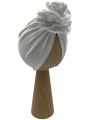 Wyjątkowy turban kwiat babygirl biały