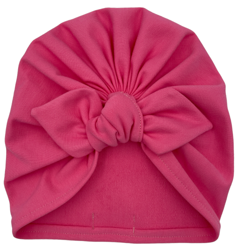Turban supeł w kolorze różowym