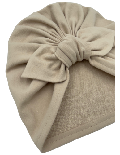 Turban supeł w kolorze beżowym