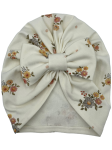Wiosenny turban kokarda delikatne kwiaty 