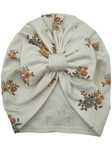 Wiosenny turban kokarda delikatne kwiaty
