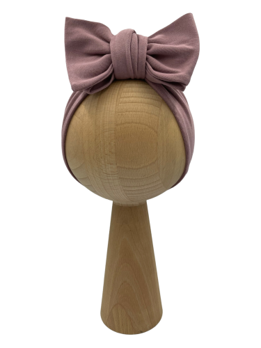 Opaska sweet big bow brudny róż babygirl