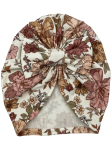 Turban kokarda retro flowers babygirl
