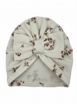 Turban kokarda drobne róże na ecru babygirl