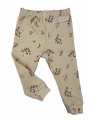 Legginsy babygirl drobne różyczki na beżu