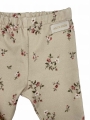 Legginsy babygirl drobne różyczki na beżu