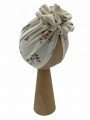 Wiosenny turban kwiat drobne różyczki babygirl