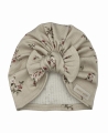 Jesienny turban supełek prążek rose beż