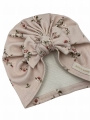 Jesienny turban supełek prążek rosę róż