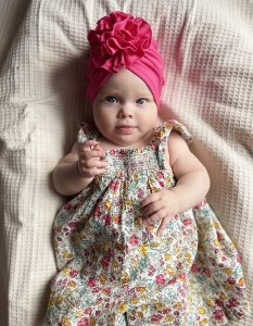 Turban  kwiat dla wyjątkowy dla dziewczynki 