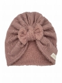 Turban supeł sweterek z owieczką brudny róż