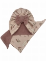 Zestaw turban supeł + chusta rose brudny róż