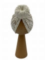 Koronkowy turban donut w kolorze ecru