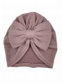Wiosenny turban big bow babygirl brudny róż
