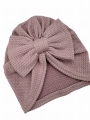 Wiosenny turban big bow babygirl brudny róż