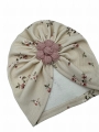 Hit wiosny -turban kwiat handmade rose beige