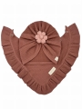 Zestaw turban kwiat handmade + chusta old rose