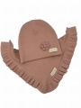 Wiosenny komplet czapka + chusta pastel