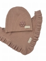Wiosenny komplet czapka + chusta pastel