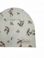 Wiosenna czapka dla dziewczynki róże na ecru